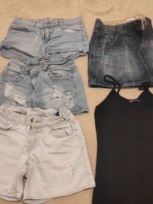 Girls' clothes pack size 36 like new, 5 pieces, gray