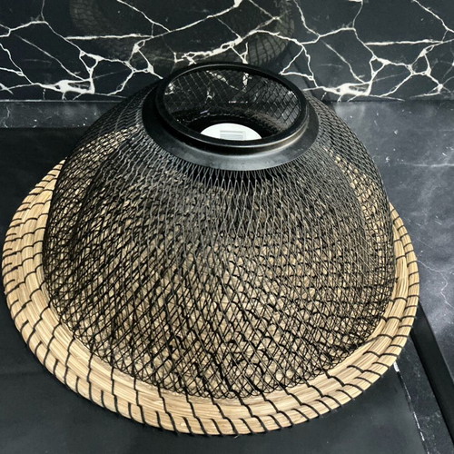 Metal fruit bowl black like new, 30 cm, minimal industrial design