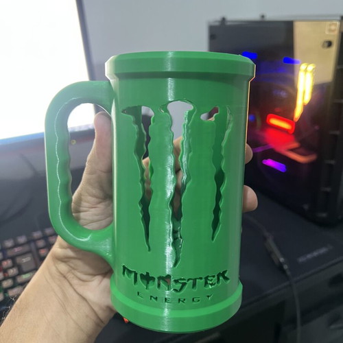Monster Energy can holder with lid, like new