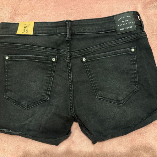Mango MNG Jeans black denim shorts size EU 38 like new
