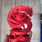 Decorating Rose Dragon red plastic, like new