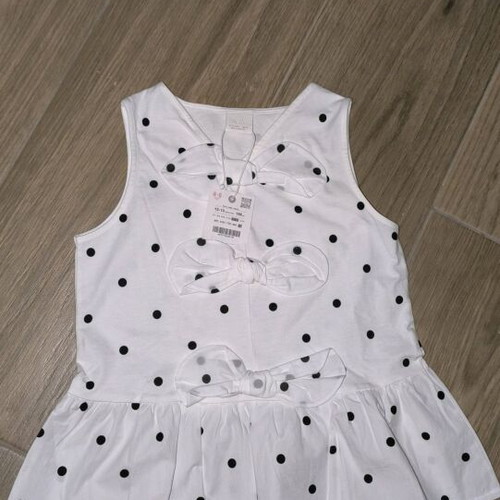 Zara white polka dot girls' top new with tags