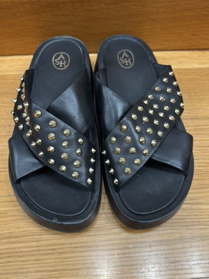ASH leather women's sandal like new, black, size 40