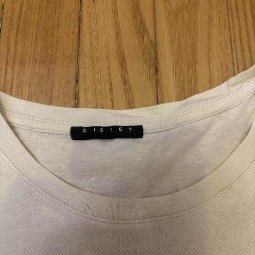 Sisley White Graphic T-Shirt like new, size L