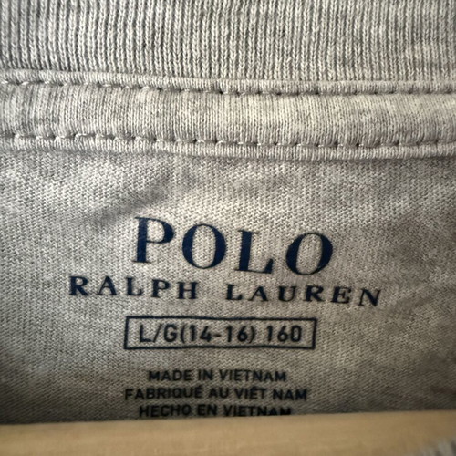 Polo Ralph Lauren polo shirt and t-shirt like new, size L, gray and pink