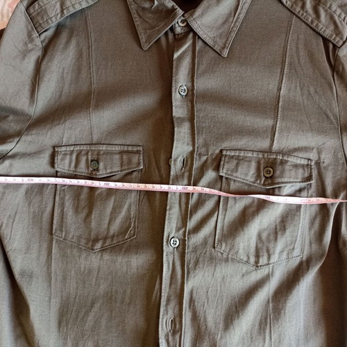 H&M short-sleeve shirt Large, khaki green, 100% cotton, like new