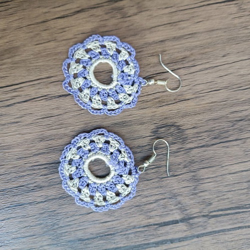 Handmade crocheted earrings, unique designs
