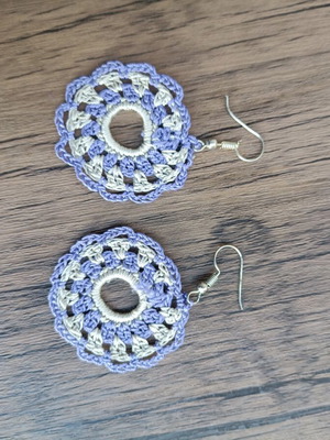 Handmade crocheted earrings, unique designs