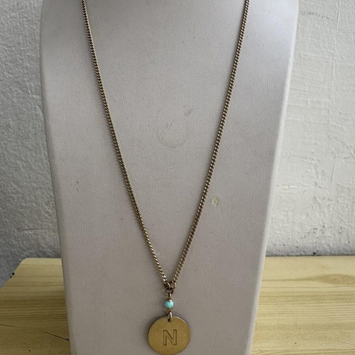 Silver 925 necklace with initial N like new