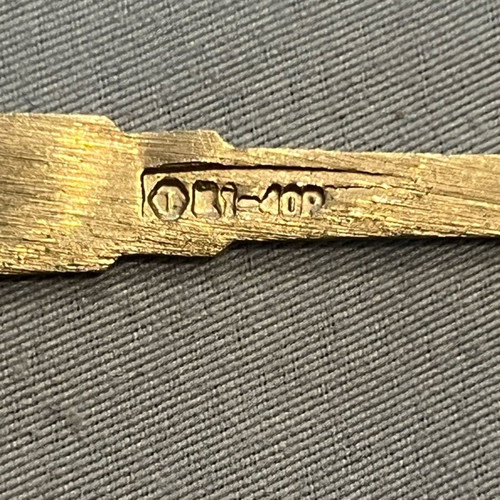 Art Deco gold-plated fruit fork set USSR 1970s, like new