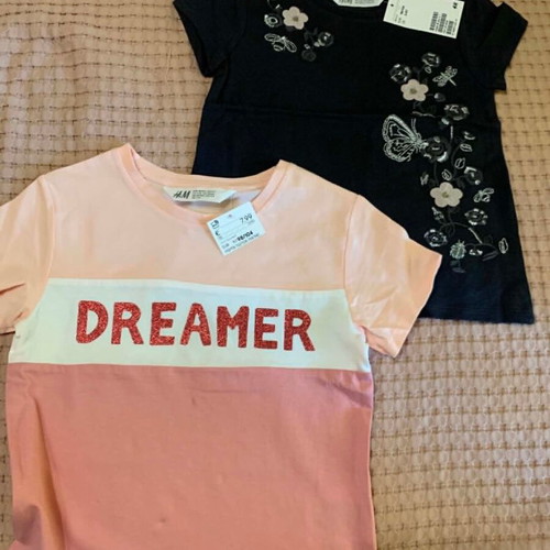 H&M Kids' T-shirt set new, size 98/104, 2 pieces