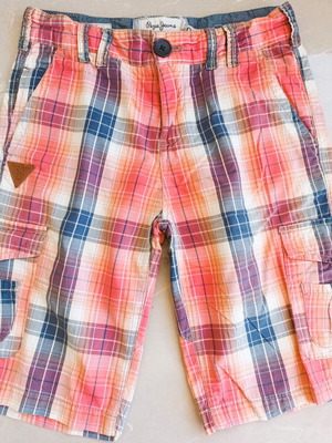 Pepe Jeans βερμούδα cargo με καρό μοτίβο μεταχειρισμένη, μέγεθος 8