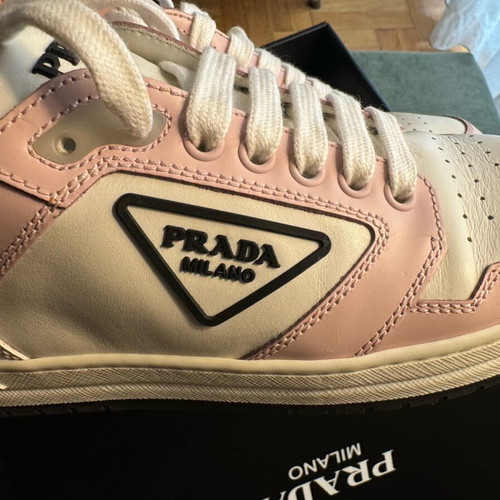 Prada sneakers 37 like new, white and pink