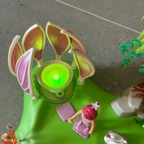 Playmobil fairies island with color-changing light