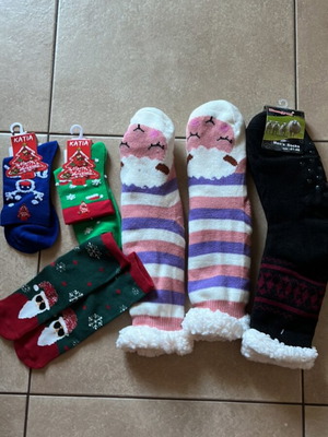 Christmas socks women's and men's new, multicolored