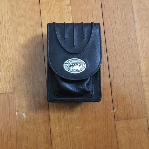Spirit of St. Louis leather cigarette case and lighter new, black
