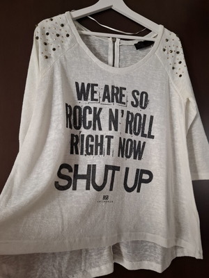 Bsb blouse with studs used, black and white