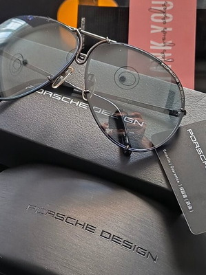 Porsche Design P8478 Aviator Sunglasses, Grey Blue