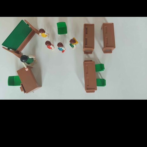 Playmobil school classroom set used, rare 80s