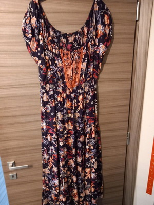 Μακρύ φλοραλ φόρεμα Mandco Plus size 4XL σαν καινούργιο