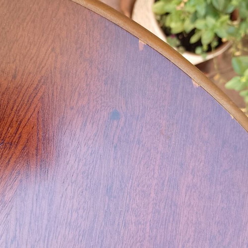 Wooden side table like new, diameter 55cm, height 60cm