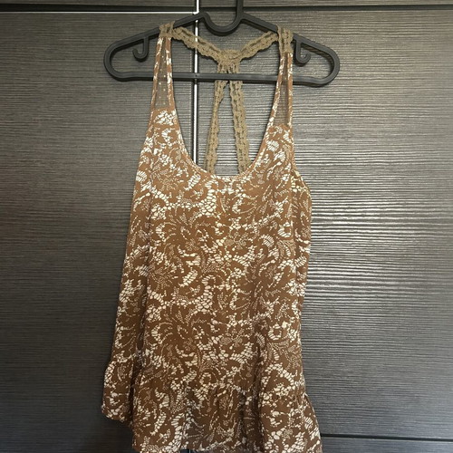 Stradivarius blouse brown size M like new with light transparency
