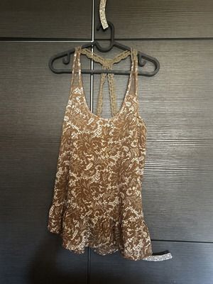 Stradivarius blouse brown size M like new with light transparency