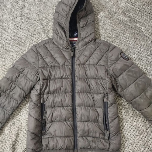 Napapijri jacket 116-120 cm gray with blue interior like new