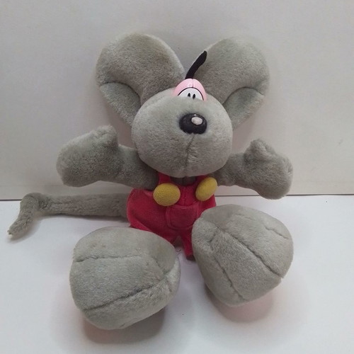 Diddl Mouse grey plush toy used