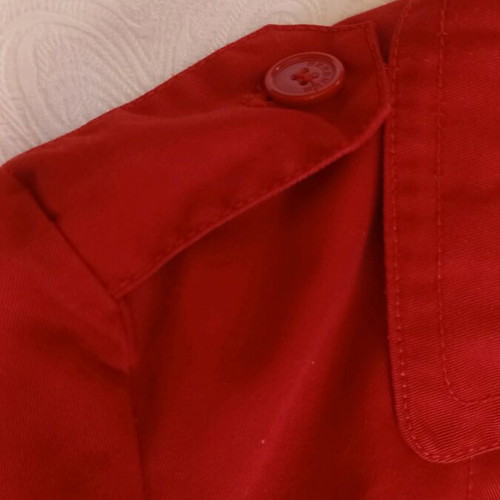 Bershka women's red trench coat size large like new