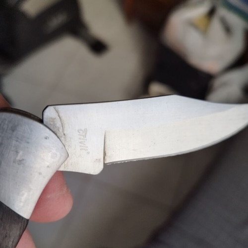 Crivit wooden folding knife used with safety lock