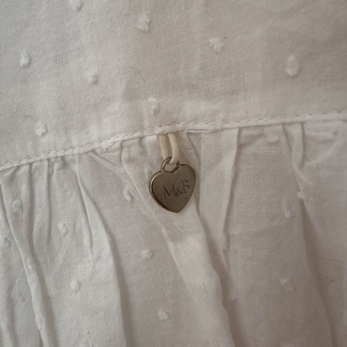 Girls' dress like new, cotton, size 110 cm, white