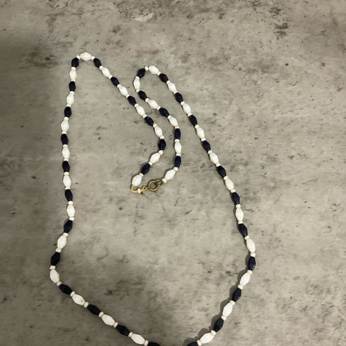 White-Black Faux Bijoux Necklace like new