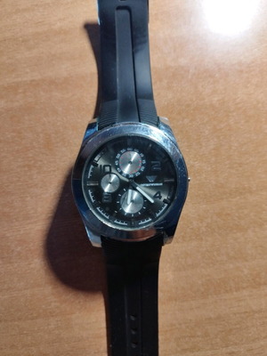 Emporio Armani men's wristwatch used with rubber strap