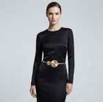 Elastic belt, gold, adjustable