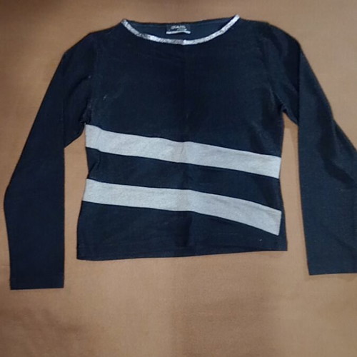 Black blouse with silver details used, size Medium