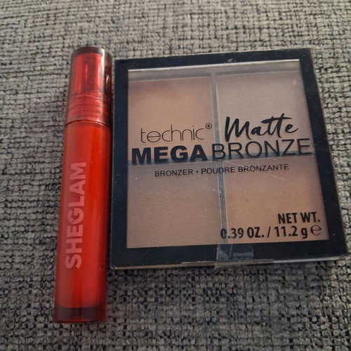 Technic Matte Mega Bronze Palette and Sheglam Lip Tint like new