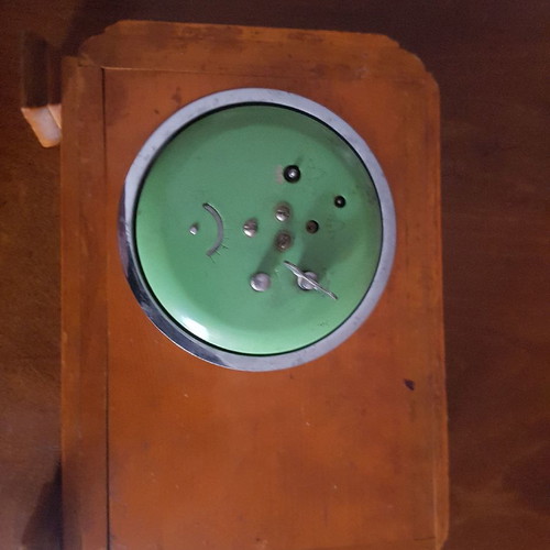 Old table clock used, antique, decorative