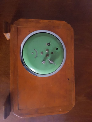 Old table clock used, antique, decorative