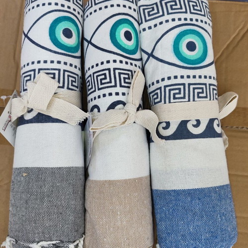 Beach Towels set of 3, cotton, modern design, 90x170 cm