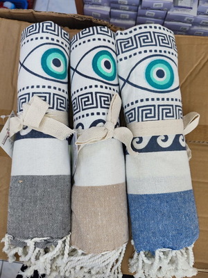 Beach Towels set of 3, cotton, modern design, 90x170 cm