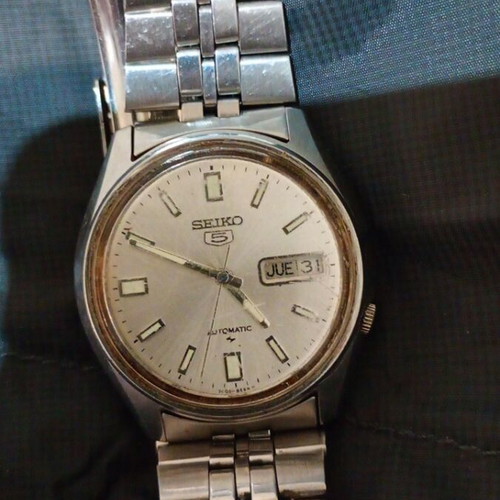 Vintage men's Seiko watch used, silver
