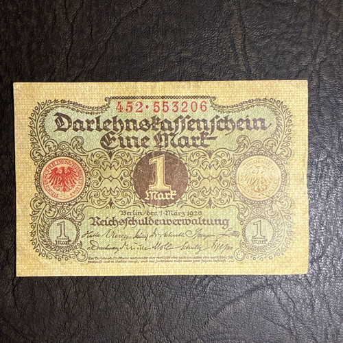 German 1 Mark Darlehnskassenschein banknote new
