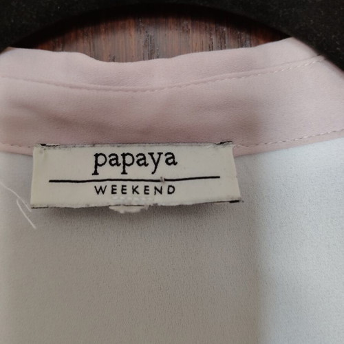 Blouse used, women's XL, white and beige, modern and light