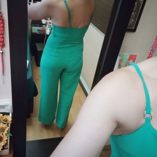 Mango jumpsuit small size, green