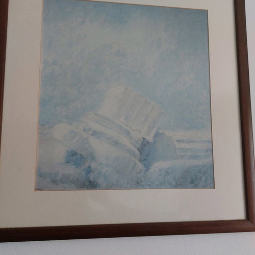 Painting by Iliopoulos like new with signature, dimensions 57.5×54