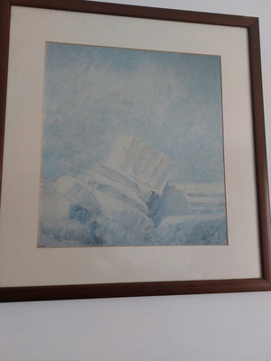 Painting by Iliopoulos like new with signature, dimensions 57.5×54
