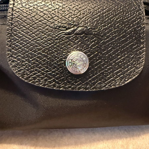 Longchamp Le Pliage mini pouch with strap, black crossbody bag