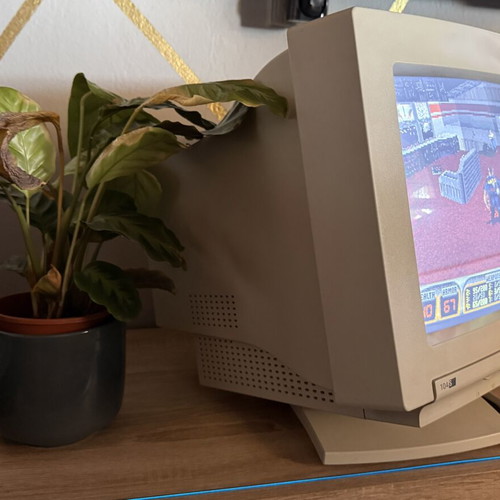 Philips CRT 14" Monitor and A4Tech Speakers Retro PC Bundle