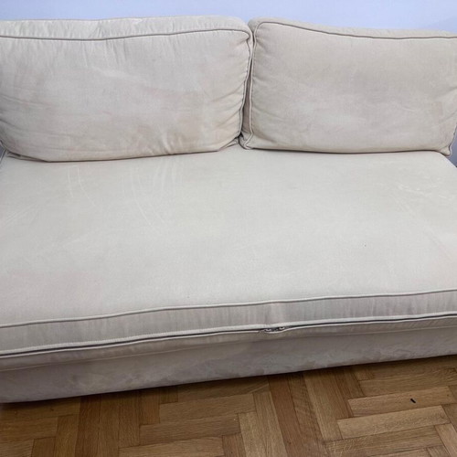Suede two-seater sofa like new, very comfortable